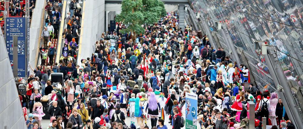 In der Glashalle der Leipziger Buchmesse am vergangenen Samstag.