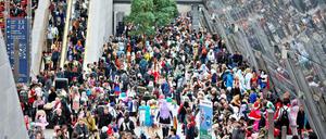 In der Glashalle der Leipziger Buchmesse am vergangenen Samstag. 
