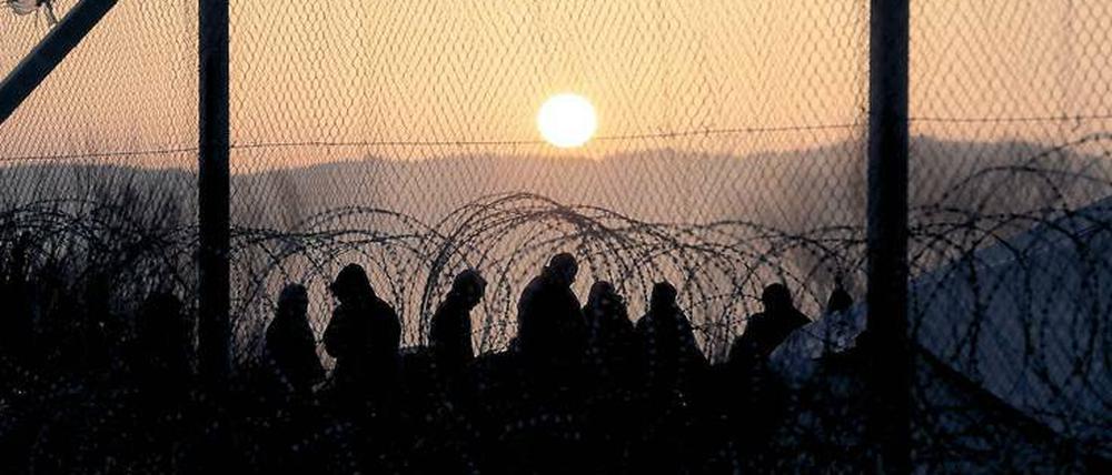 Gestoppte Hoffnung. Die griechisch-mazedonische Grenze in Idomeni.
