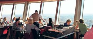 Das Restaurant in der Fernsehturm-Kugel.