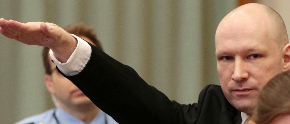 Anders Breivik vor Gericht. Er sei ein Nationalsozialist, sagte er, aber töten wolle er nicht mehr.