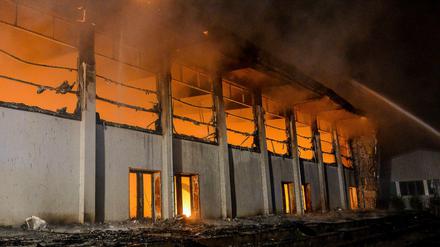 Die Sporthalle in Nauen war als Notunterkunft für  Flüchtlinge geplant.
