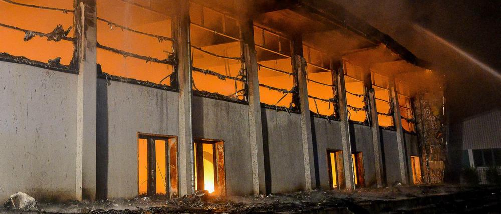 Die Sporthalle in Nauen war als Notunterkunft für Flüchtlinge geplant.
