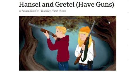 Hansel und Gretel - mit Flinten. So stellt sich die NRA das Märchen vor.
