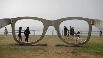 Der Seapoint in Kaptstadt. Eine große Brille zu Ehren von Nelson Mandela gibt es auch... 
