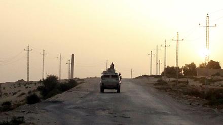 Ein Militärfahrzeug auf der Sinai-Halbinsel.
