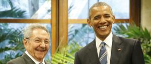 US-Präsident Barack Obama und Kubas Präsident Raul Castro am Montag in Havanna.