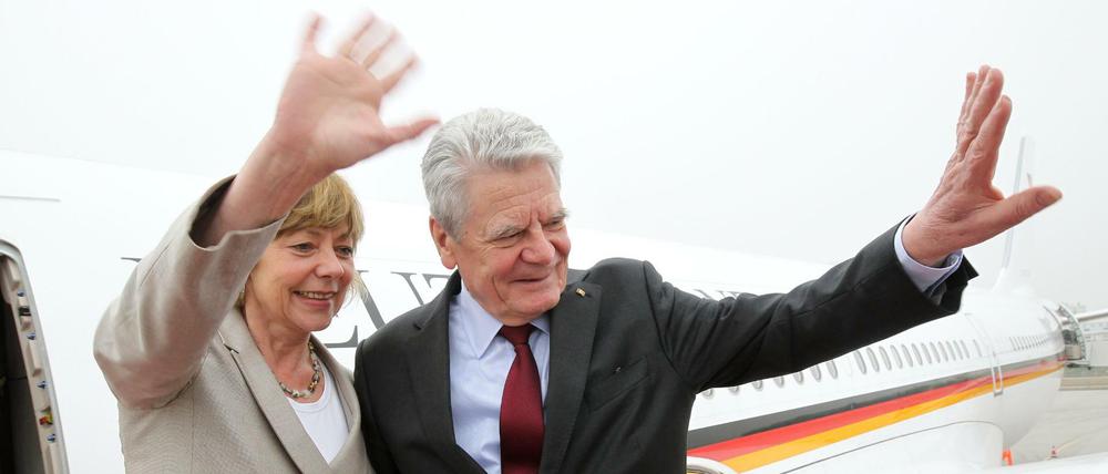 Bundespräsident Joachim Gauck und seine Lebensgefährtin Daniela Schadt.