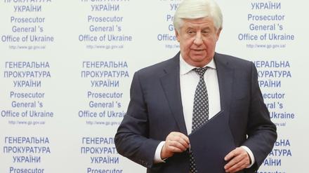 Musste gehen: der ukrainische Generalstaatsanwalt Viktor Schokin, hier während einer Pressekonferenz in Kiew im November 2015. 