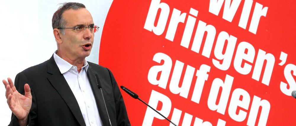 Harald Wolf im Berliner Wahlkampf 2011 - der für die Linke mit einem Desaster endete. Fünf Jahre danach möchte die Partei wieder mitregieren.