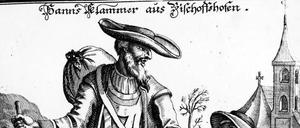 Vier Monate unterwegs. Bis die Flüchtlinge endgültig angesiedelt waren, waren sie zur Untätigkeit verdammt. Die Alteingesessenen reagierten mit Unmut. – Der Kupferstich aus dem Jahr 1732 (anonym) zeigt die Flucht von Hanns Klammer aus Bischoffshofen. 