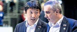 Koichiro Shimbo (li.) ist die ideale Ergänzung zu Trainer Roberto Serniotti.