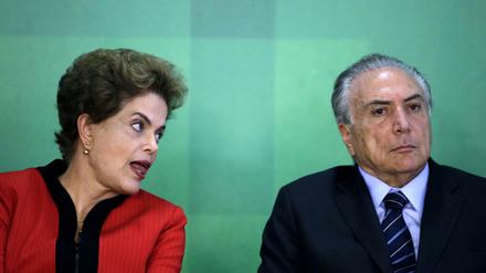 Brasiliens Präsidentin Dilma Rousseff und der Vizepräsident Michel Temer.