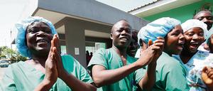 Es herrscht Freude in Liberia, als das Land am 14. Januar für Ebola-frei erklärt.