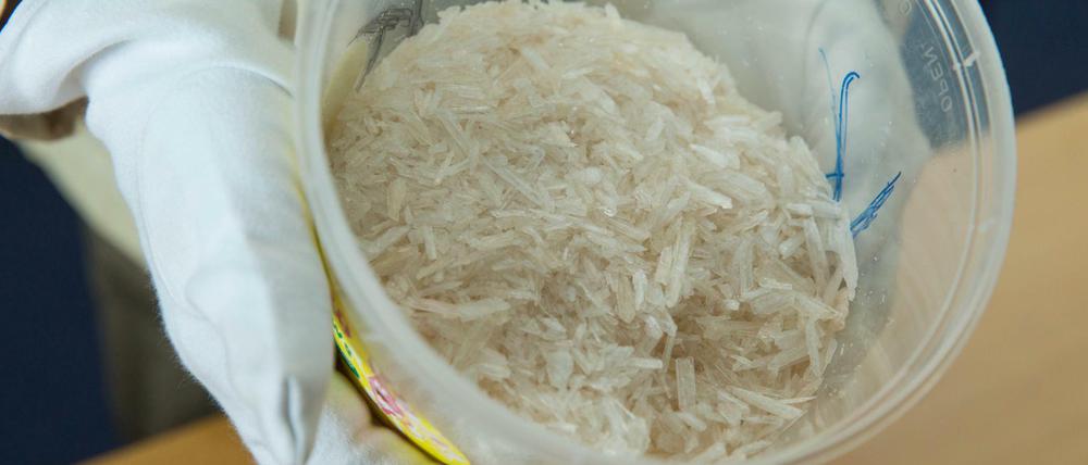 So sehen sogenannte Crystal Meth-Super-Kristalle aus.