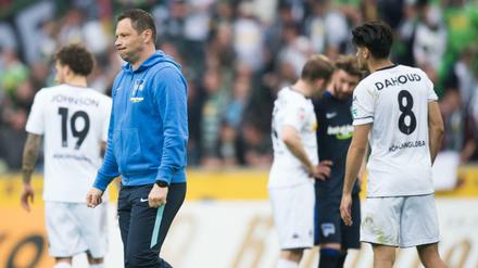 Herthas Trainer Pal Dardai musste nach der Niederlage erst mal kräftig durchschnaufen.