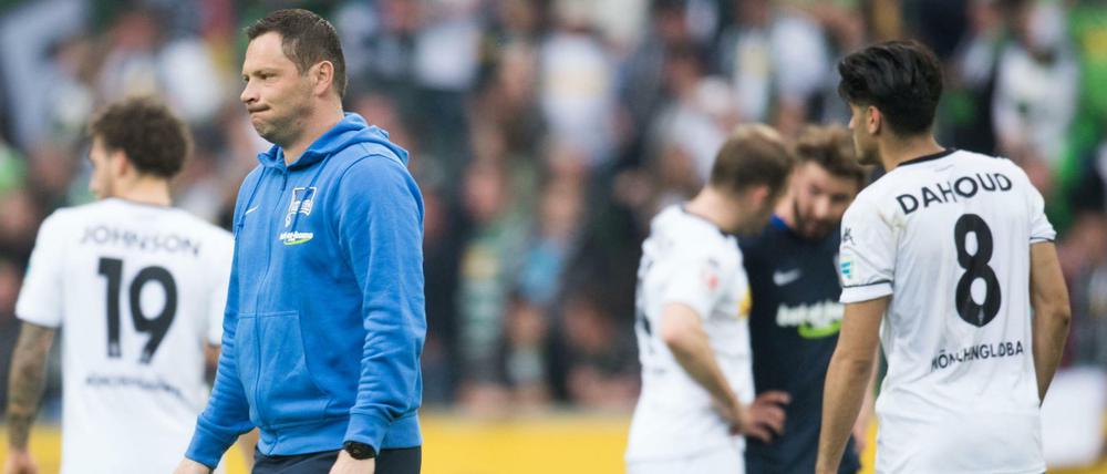 Herthas Trainer Pal Dardai musste nach der Niederlage erst mal kräftig durchschnaufen.