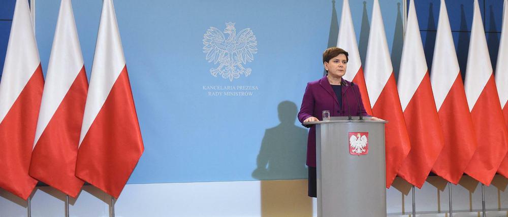 Die nationalkonservative polnische Regierungschefin Beata Szydl.