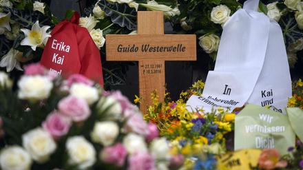 Das Grab des ehemaligen Außenministers Guido Westerwelle. 
