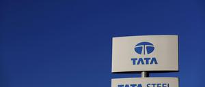 Ein Logo des indischen Stahlkonzern Tata Steel. 