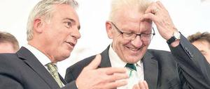 CDU-Landeschef Thomas Strobl, Ministerpräsident Winfried Kretschmann (Bündnis 90/Die Grünen).