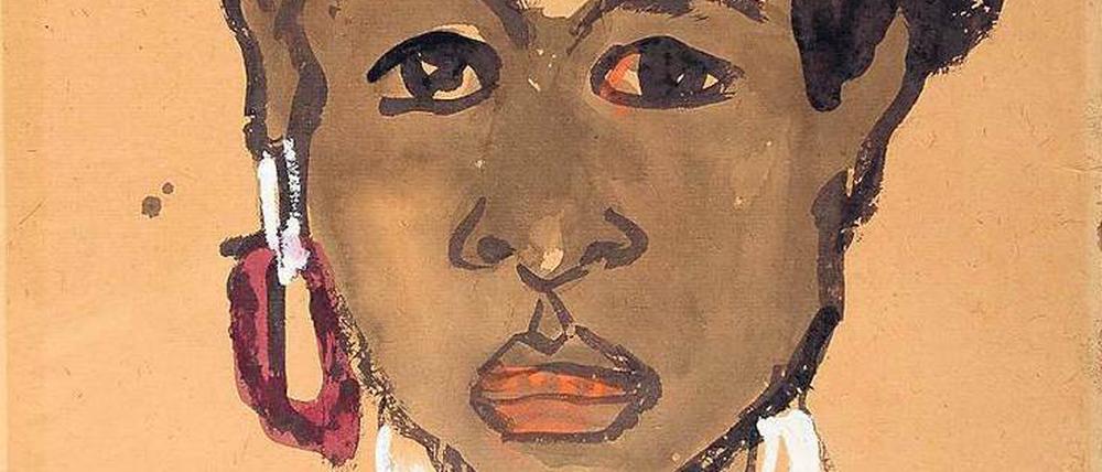 Am Stand des Londoner Händlers Stephen Ongpin Fine Art: Emil Noldes „Bildnis einer Südseeinsulanerin“. 