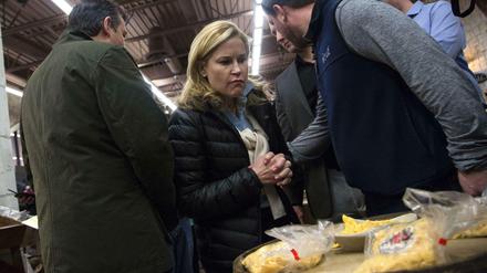 Alles Käse. Ted Cruz und seine Frau Heidi in einem populären Laden mit Vorzeigeprodukten aus Wisconsin, dem "Dairyland".