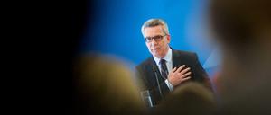 Bundesinnenminister Thomas de Maiziere hält die Zahlen für viel zu hoch gegriffen.