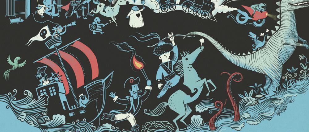 Peter Goes: Vom Urknall bis heute, ein großformatiges Bilderbuch, das zum Stöbern und Entdecken einlädt.