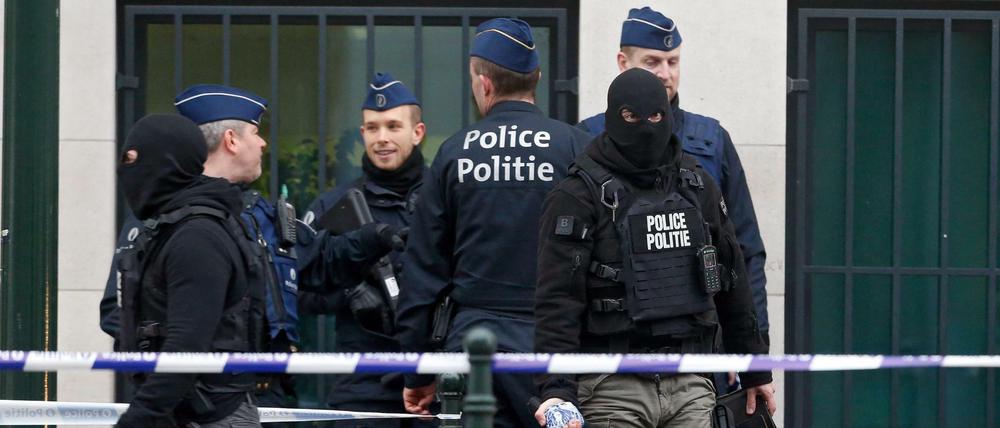 Polizei in der belgischen Hauptstadt Brüssel.