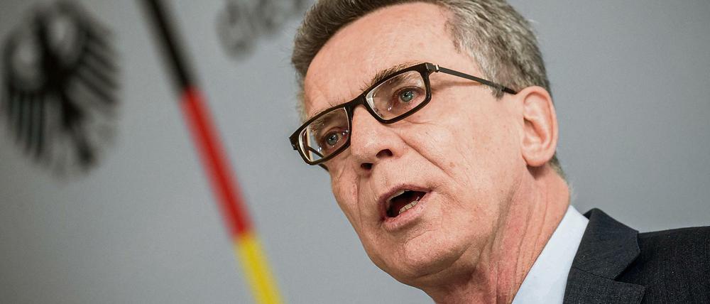 Bundesinnenminister Thomas de Maiziere (CDU). 