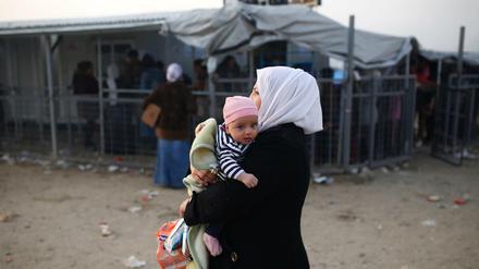 Flüchtlinge im griechischen Idomeni an der Grenze zu Mazedonien.
