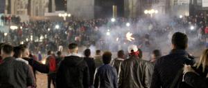 Der Vorplatz des Kölner Hauptbahnhofs an Silvester. Dort waren zahlreiche Frauen sexuell belästigt und augeraubt worden.