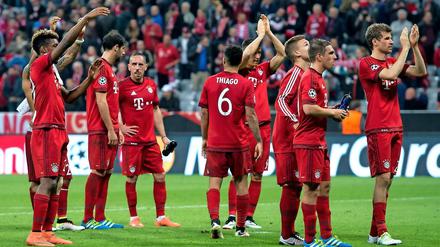 Toll gemacht? Bayerns Spieler nach dem Spiel. 