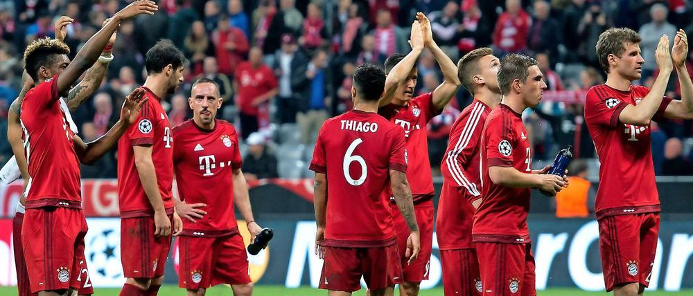 Toll gemacht? Bayerns Spieler nach dem Spiel. 