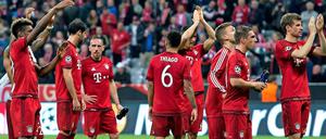 Toll gemacht? Bayerns Spieler nach dem Spiel. 