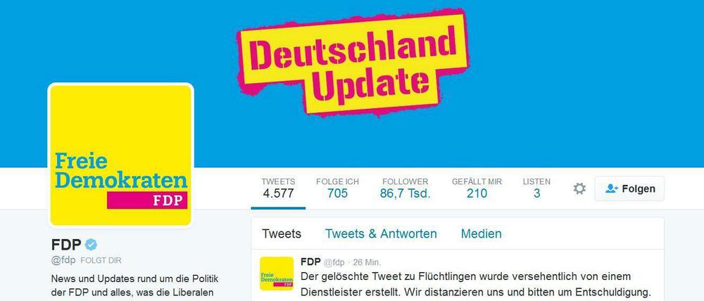 FDP auf Twitter