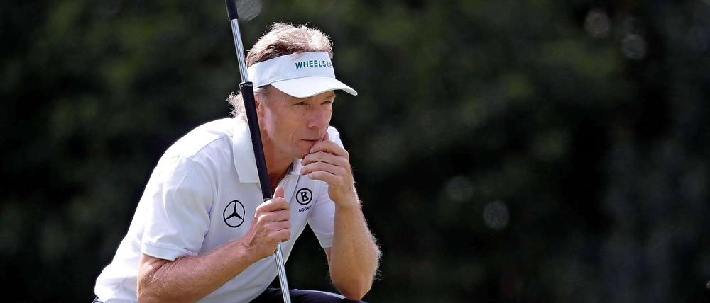 Auch mit 58 viel im Griff. Bernhard Langer.