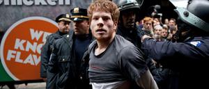 Ein Occupy-Wall-Street-Demonstrant, New York 2011. 