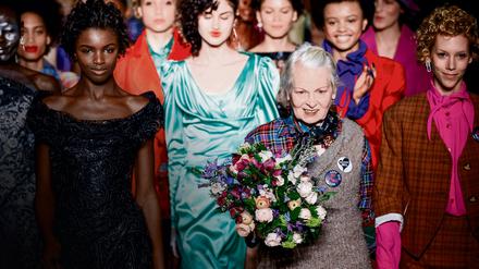Vivienne Westwood auf der London Fashion Week im Februar. 1993 bis 2005 lehrte die Designerin in Berlin.
