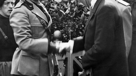 Benito Mussolini und Adolf Hitler am 14. Juni 1934 in Venedig.