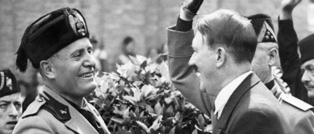 Benito Mussolini und Adolf Hitler am 14. Juni 1934 in Venedig.