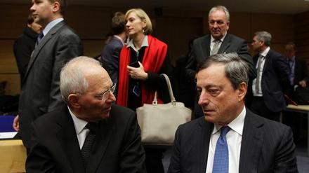 Wolfgang Schäuble und Mario Draghi. 