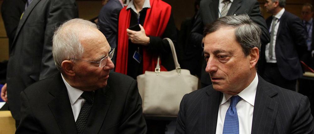 Wolfgang Schäuble und Mario Draghi.