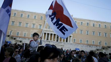 Am Wochenende demonstrierten die Griechen vor dem Parlament in Athen gegen die Sparmaßnahmen. 
