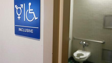 Eine gender-neutrale Toilette an der Universität von Kalifornien. 
