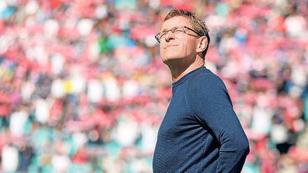 Geblendet vom Erfolg? Ralf Rangnicks Position bei RB Leipzig ist unumstritten – nur eine Doppelfunktion als Trainer und Sportdirektor will er sich nicht mehr antun. Foto: dpa/Woitas