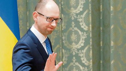 Der scheidende ukrainische Ministerpräsident Arseni Jazenjuk. 