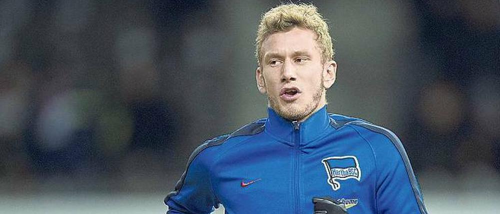 Warmlaufen für Hoffenheim. Kapitän Lustenberger ist zuversichtlich. 