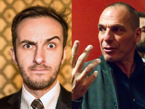 Plötzlich Verbündete: Jan Böhmermann (links) und Yanis Varoufakis.